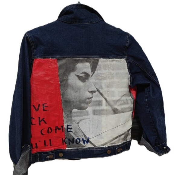 Custom Hand-Painted Lois Denim Jacket – Size S – One-of-a-Kind - Picture 1 of 5